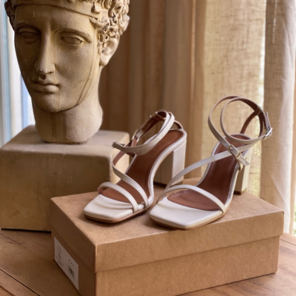 NEW in box Alohas Manhattan Ivory Heeled Sandal